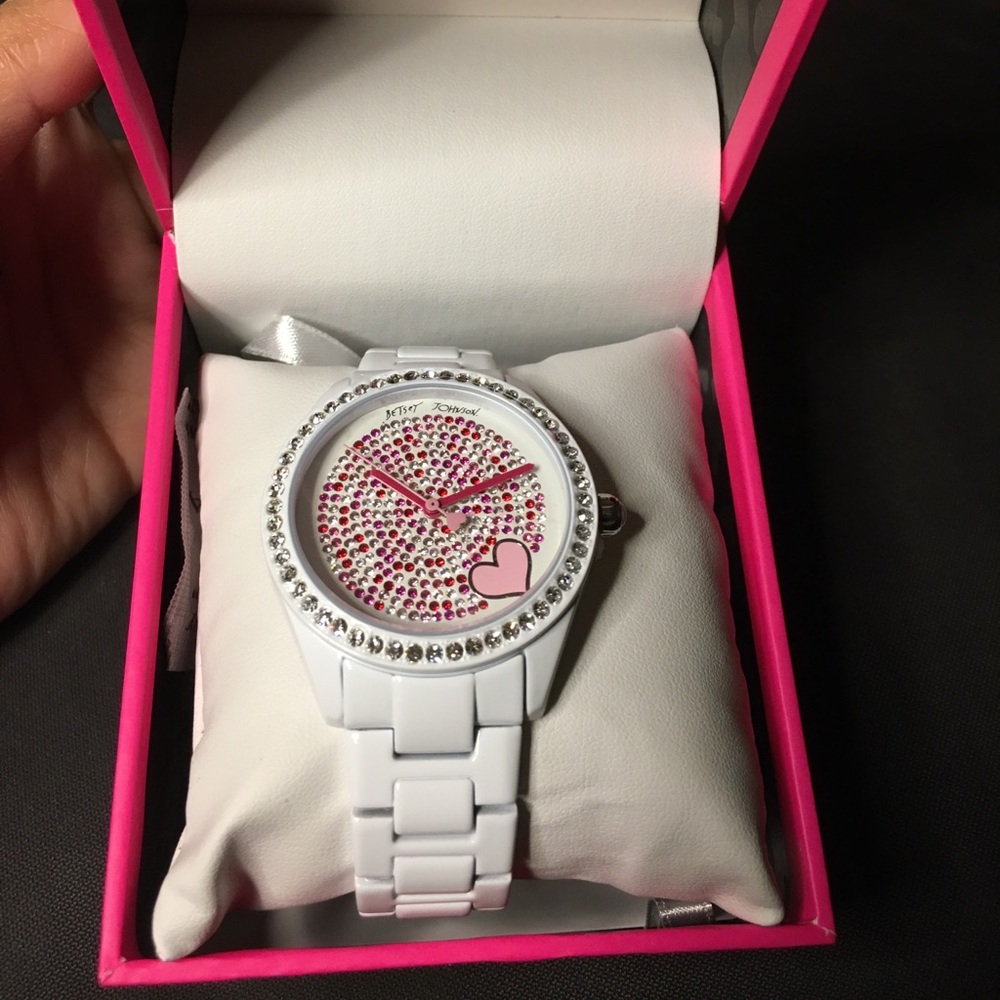 *NEW* Betsey Johnson mixed stone women’s watch